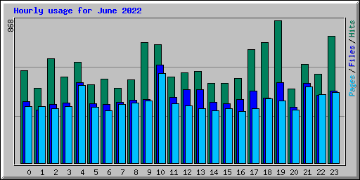 Hourly usage for June 2022